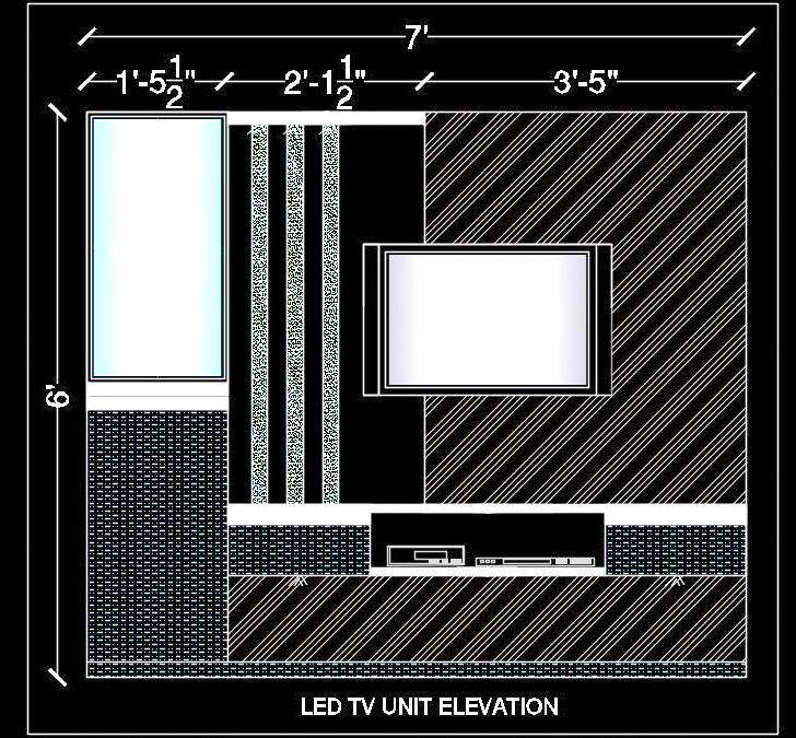 Modern TV Unit Download Free Autocad DWG